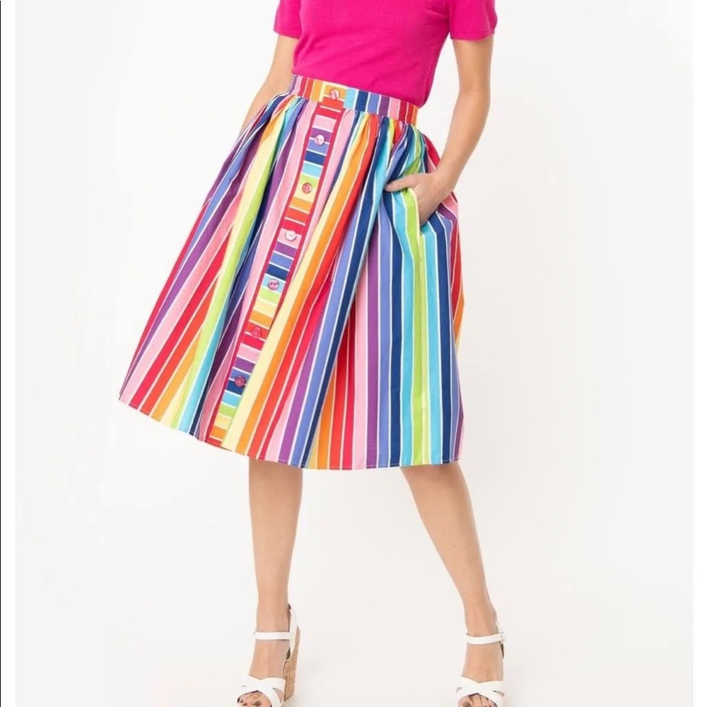 Hell Bunny Rainbow Skirt